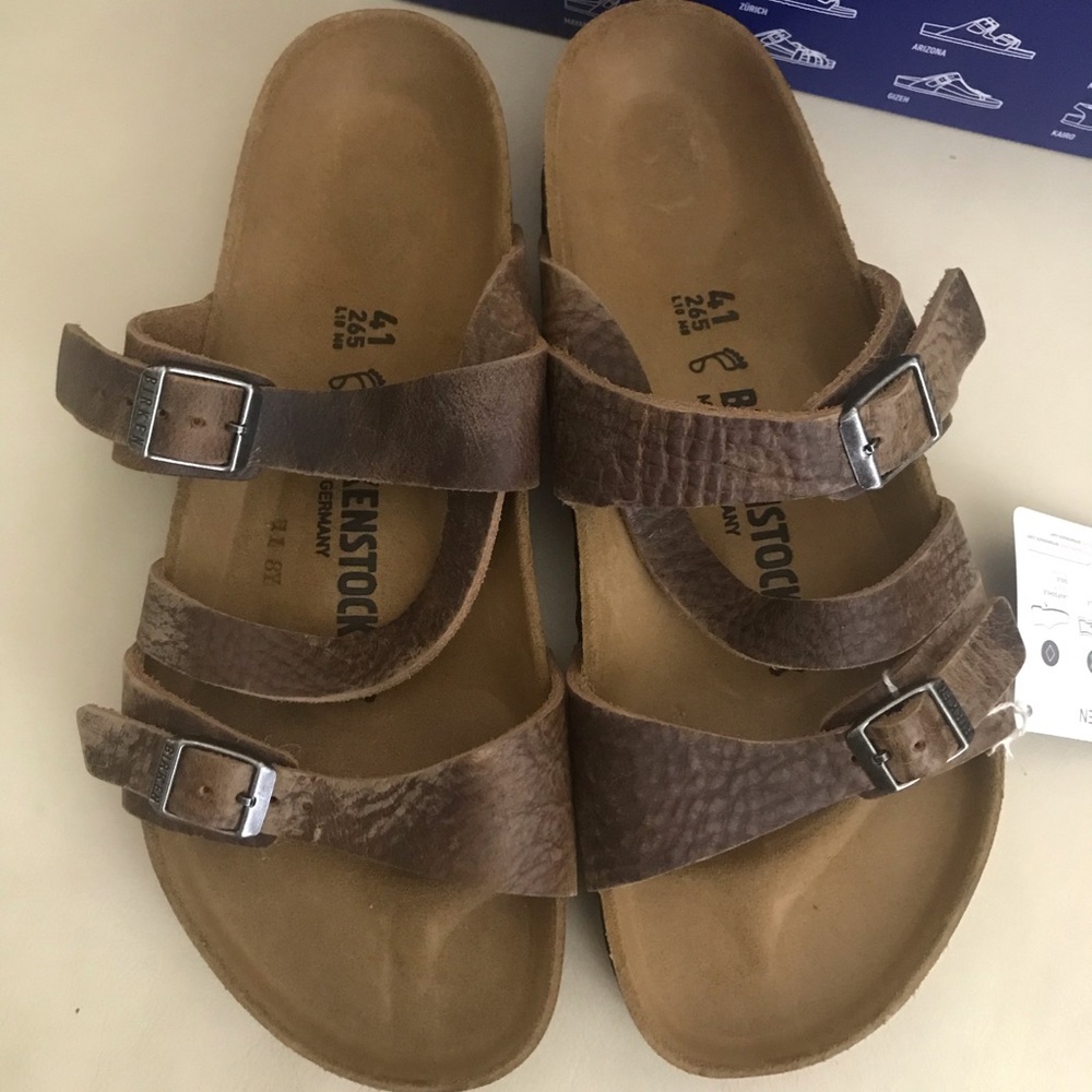 Birkenstock Tabacco leather sz 41(10-10.5) - Picture 5 of 7